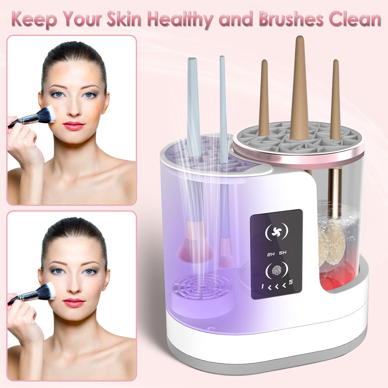 4-in-1 Automatic Makeup Brush Cleaner, Dryer, and Sanitizer